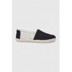 Toms Espadrile University Stripes culoarea negru