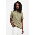 AllSaints tricou polo MODE MERINO SS POLO barbati, culoarea negru, neted
