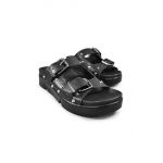Altercore Papuci LILITH femei, culoarea negru, cu platformă