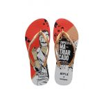 Havaianas Șlapi femei, culoarea rosu, cu toc plat