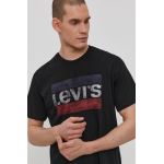 Levi's tricou bărbați, culoarea negru, cu imprimeu 39636.0050-Blacks