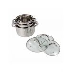 Set 3 cratite cu capace inox, 1.5L / 2L / 3L / ZLN 4083 Engros