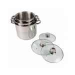 Set 3 oale cu capace inox, 5L / 6L /8L / ZLN 4045 Engros