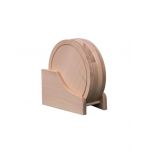 Set 4 bucati tocator rotund cu suport / EXT 10147 Engros
