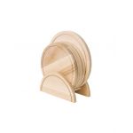 Set 5 bucati tocator rotund plus suport / EXT 10144 Engros