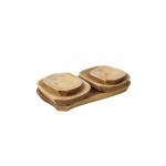 Set 5 platouri din lemn pentru servire, 37x23x2.5cm / 1464 Engros