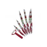 Set cutite bucatarie 6 piese cu invelis ceramic / 4543 Engros
