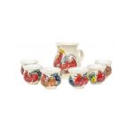 Set pentru vin din ceramica, 6 cesti 200ml + ulcior 1L / EXT 6630_2 Engros