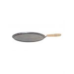 Tava rotunda pentru copt legume, diametru 30 cm, cu maner lemn / 3890 Engros