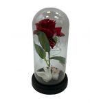 Trandafir criogenat artificial cu rățuște cu lumina in cupola 22 de cm engros