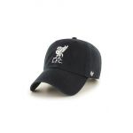 47brand șapcă EPL Liverpool culoarea negru, cu imprimeu