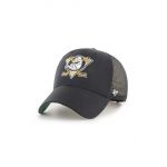 47brand șapcă NHL Anaheim Ducks culoarea negru, cu imprimeu  H-BRANS25CTP-BKC