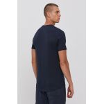 !SOLID Tricou din bumbac culoarea albastru marin, material neted