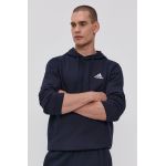 Adidas Bluză H12216 bărbați, culoarea albastru marin, material neted