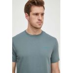 Armani Exchange tricou din bumbac barbati, culoarea alb, neted