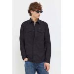 G-Star Raw camasa din bumbac barbati, culoarea gri, cu guler clasic, slim