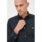 Gant camasa barbati, culoarea negru, cu guler button-down, regular