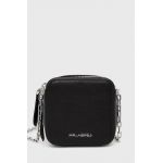 Karl Lagerfeld Poșetă de piele culoarea negru