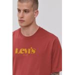 Levi's tricou din bumbac culoarea roșu, cu imprimeu 16143.0318-Reds