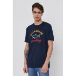 Paul&Shark Tricou din bumbac culoarea albastru marin, cu imprimeu