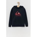 Quiksilver Bluză copii culoarea albastru marin, cu imprimeu