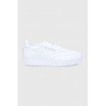 Reebok Classic ghete de piele Club C Double GW0854 culoarea alb, cu toc plat GW0854.100006321-WHT/GRY