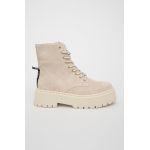 Steve Madden Bocanci din piele întoarsă femei, culoarea bej, cu platformă