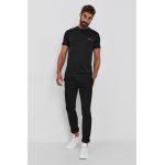Emporio Armani tricou barbati, culoarea negru, neted