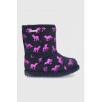 Emu Australia cizme de zapada din piele intoarsa Rainbow Unicorn Brumby culoarea albastru marin