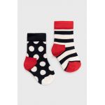 Happy Socks Șosete copii Stripe (2-Pack) (2-Pack) culoarea albastru marin