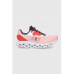 On-running sneakers Cloudstratus culoarea portocaliu, cu toc plat