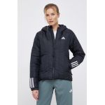 Adidas Performance Geacă GU3957 femei, culoarea negru, de tranzitie GU3957-BLACK