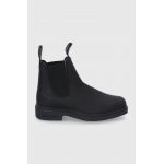 Blundstone Ghete Chelsea de piele 063 femei, culoarea negru, cu toc plat