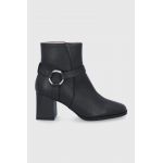 Hugo Cizme de piele femei, culoarea negru, cu toc drept