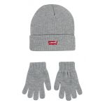 Levi's Căciulă si Mănuși copii culoarea gri