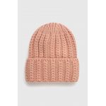 Answear Lab Căciulă din amestec de lână culoarea roz, din tricot gros