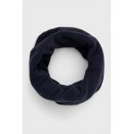 CMP Fular circular copii femei, culoarea albastru marin, material neted