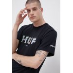 HUF Tricou din bumbac culoarea negru, cu imprimeu