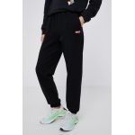 P.E Nation Pantaloni de bumbac femei, culoarea negru, material neted