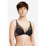 Chantelle Sutien culoarea negru, dantela, material neted