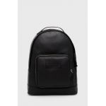 Emporio Armani Ghiozdan de piele bărbați, culoarea negru, mare, material neted