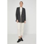 Sisley Sacou culoarea gri, cu doua randuri de nasturi, modelator