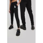 47brand Pantaloni culoarea negru, cu imprimeu