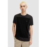 AllSaints tricou din bumbac LOBKE SS CREW barbati, culoarea negru, cu imprimeu
