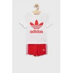 adidas Originals set de bumbac pentru copii HE4659 culoarea rosu