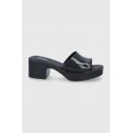 Melissa papuci femei, culoarea negru, cu toc drept