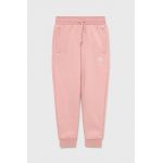 adidas Originals pantaloni copii HD2056 culoarea roz, neted