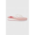 Love Moschino slapi femei, culoarea transparent, cu platforma