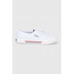 Pepe Jeans tenisi Brady W Basic femei, culoarea alb