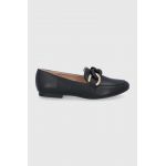 Answear Lab mocasini femei, culoarea negru, cu toc plat